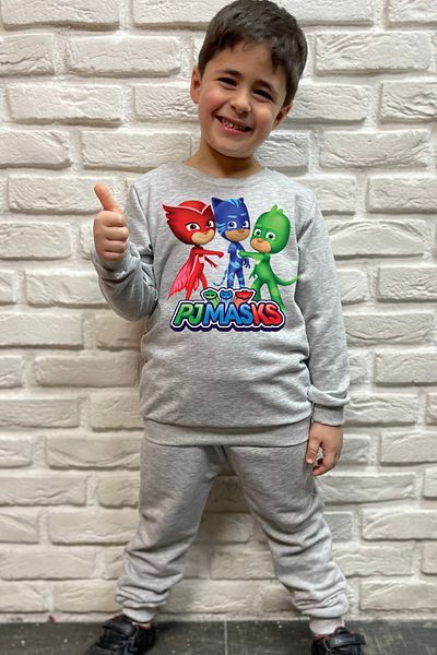 endudu Printed Stripe Flim Character Children's 2-Piece Bottom Top Suit 100% Cotton