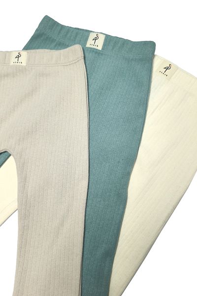 Stork Vera Unisex 3 Piece Ribbed Tights 100% Cotton - 3 Colors