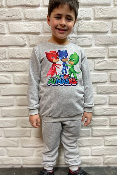 endudu Printed Stripe Flim Character Children's 2-Piece Bottom Top Suit 100% Cotton