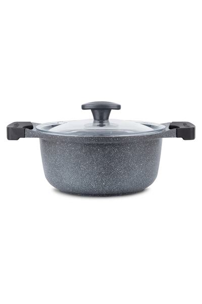 ThermoAD Graneu Series Gray Deep Pot - 20 cm