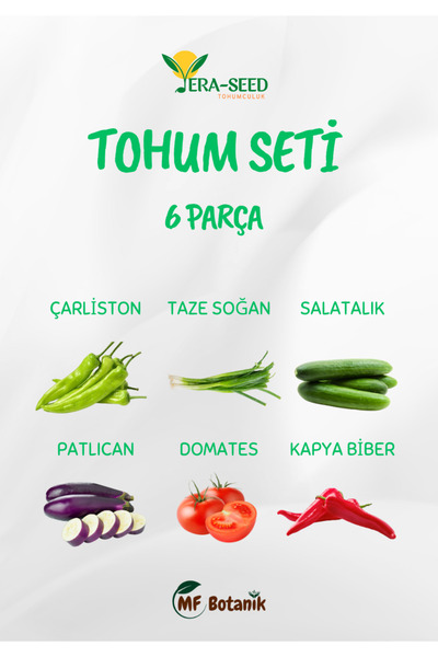 MF Botanik 6'lı Organik Sebze Tohum Paketi