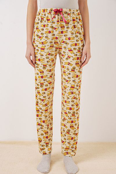 Bigdart 4323 Gemusterte Pyjama-Unterseite – M. Cremefarben