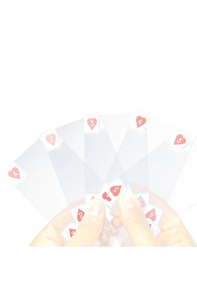 SPELT Waterproof Pvc Playing Cards - Clear Clear Deck, 8.7cm X 5.7cm, 54 Playing Cards