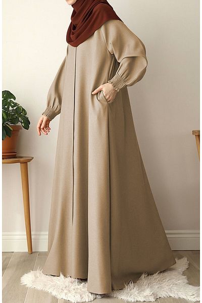 suhneva Beige Asel Mevlana Winter Ferace