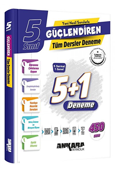 Ankara Yayıncılık 5.SINIF GÜÇLENDİREN TÜM DERSLER DENEMELERİ