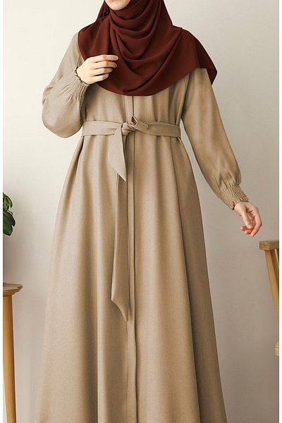 suhneva Beige Asel Mevlana Winter Ferace
