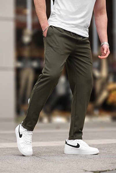 Madmext Ανδρικό παντελόνι χακί με ίσια μπατζάκια 5486