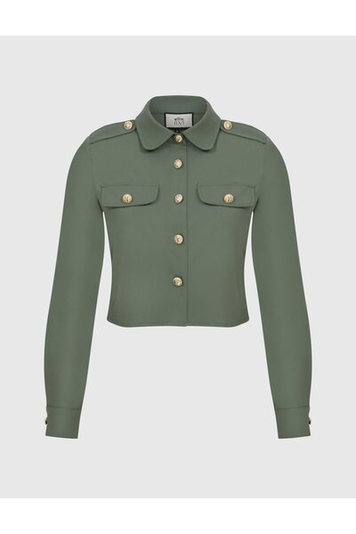 İLVİ Keitha Kadın Haki Gömlek