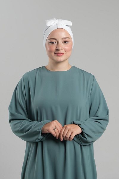 HÜRREM BONE Πρακτικό Κρεμ Χρώμα - Καπάκι με κουμπωτό φιόγκο Αμμώδες σταυρός διπλής όψης 3007B_40