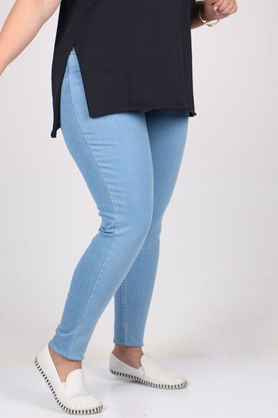 Eslina 9183-1 Blugi de mărime mare, skinny, lungi - Ice Blue