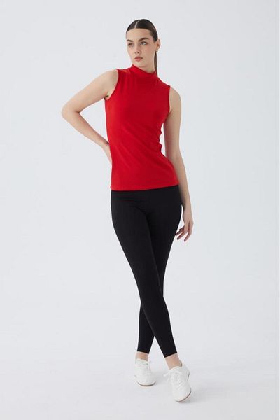 Almila Body de damă - decolteu, mânecă zero, lycra de bumbac, tricou potrivit 2045