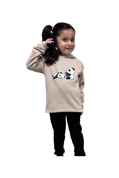 THEKONT Unisex Sleeping Bear Printed Children's Tracksuit