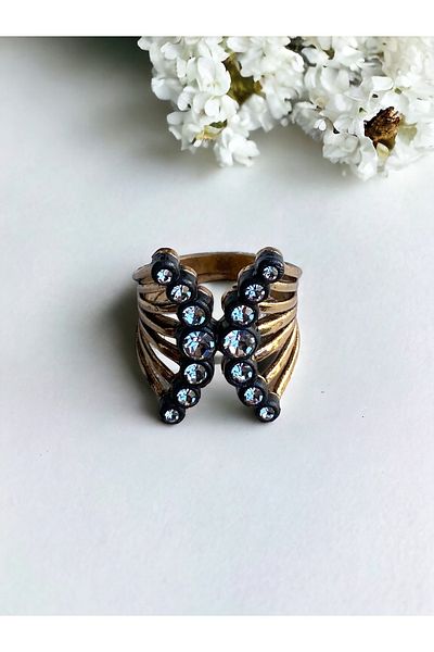 FAYRA ACCESSORIES Diamond Rib Ring