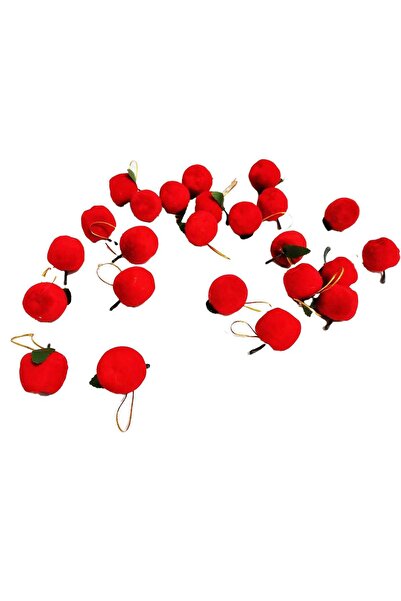 Sole New Year's Pine Tree Ornament Apple Christmas Tree Ornament 12 Pieces 3 cm