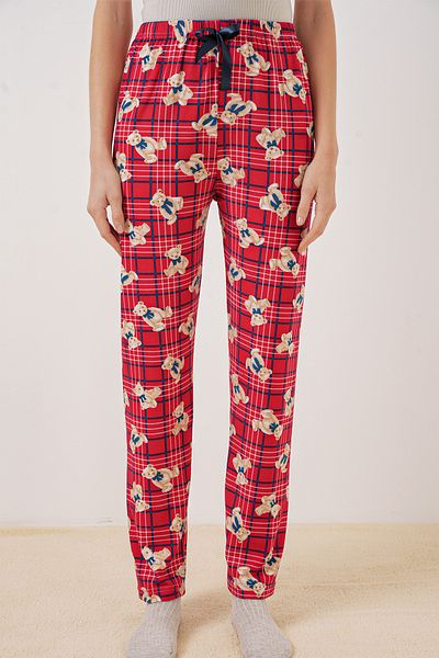Bigdart 4323 Modell Rot gemusterte Pyjama-Unterseite