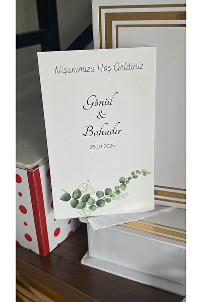 ButikSosyetik Nişanımıza Hoşgeldiniz Davetiyesi 9,5x15 Cm 49 Adet-