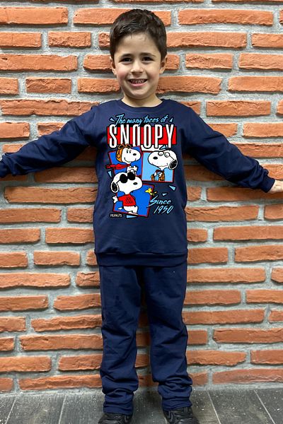 endudu Snoopy Printed Children's Set - 2-Piece 100% Cotton Kindergarten-Nursery Set