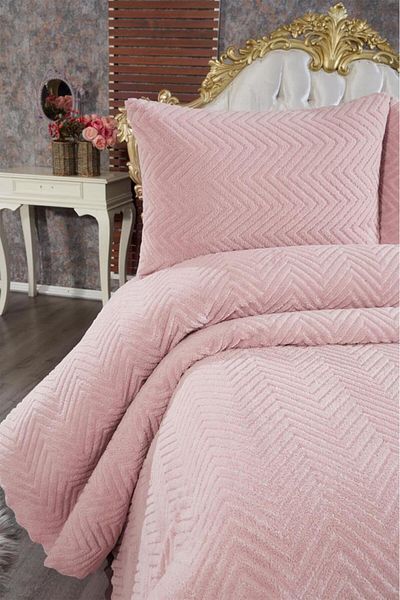 Çeyiz Diyarı Welsoft Ultrasonic Double Bedspread - 230X250 Powder