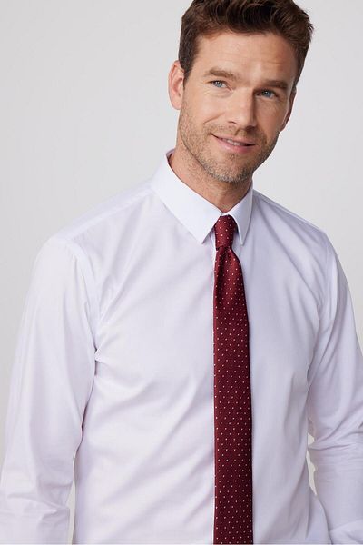 Tudors Slim Fit Μακρυμάνικο μη σιδερένιο ανδρικό πουκάμισο