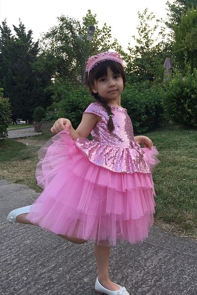 DAFİTO KİDS Rochie de seara de aniversare pentru fete roz
