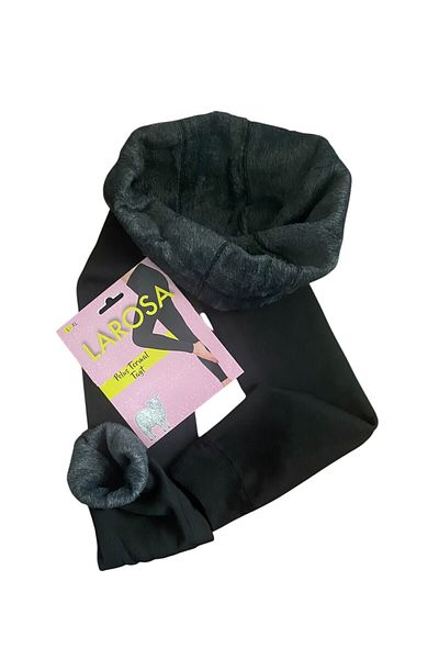 DONLİZZA Black Larosa Plush Thermal Leggings