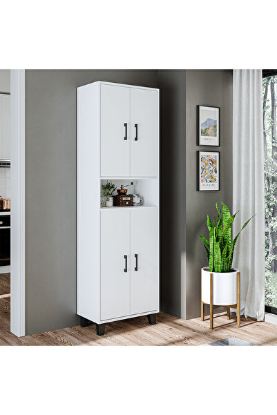 ROOMART Como 6 Gözlü 4 Kapaklı Çok Amaçlı Dolap Ayakkabılık Kiler dolabı 60 cm