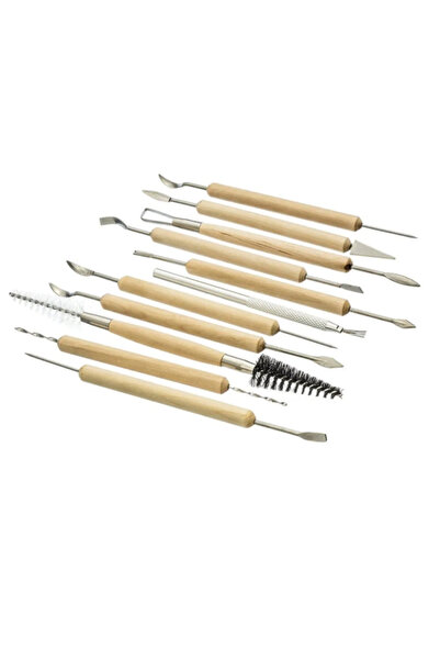 hobi market art Seramik Modelaj Oyma Ve Temizleme Detay Seti 11'li