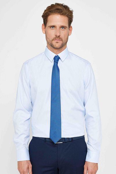 Tudors Ανδρικό πουκάμισο Slim Fit μακρυμάνικο Non Iron