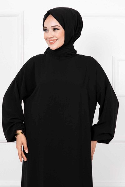 EBRUTESETTÜR Zippered Prayer Dress with Hijab Shawl