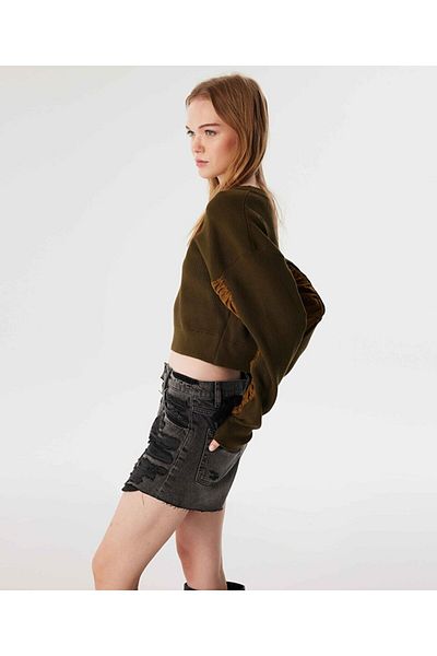 Twist Technical Fabric Mix Sweater