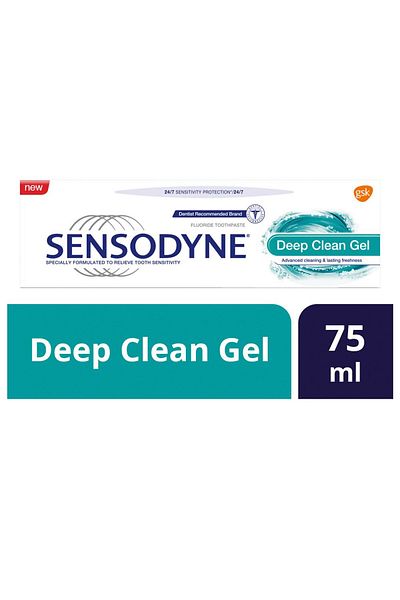 Sensodyne T.p 75ml Deep Clean Gel (955006) --- سنسوداين معجون اسنان 75مل جل لتنظيف عميق