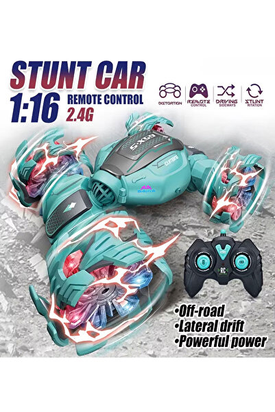 hediyecik Rc 360 Derece Dönen Kumandalı Akrobat Araba Full Fonksiyon 30 cm