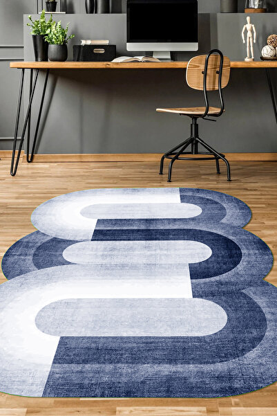 Viyana Home Dijital Baskılı Kaymaz Taban Yıkanabilir Lazer Kesim Yolluk Salon Halısı