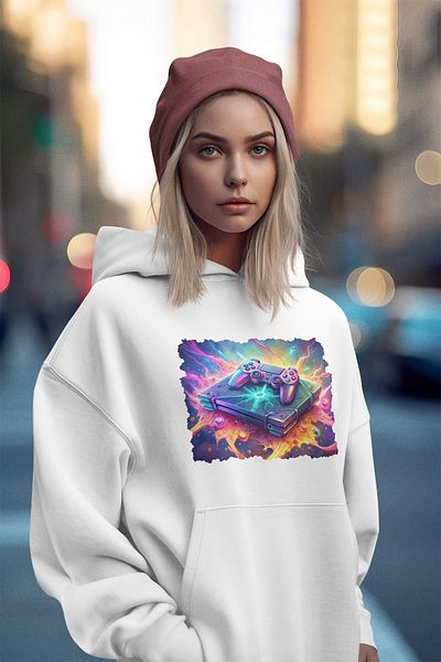 qoeuyl boutique Unisex Gamer-Gamer Console Φούτερ με κουκούλα 100% βαμβάκι