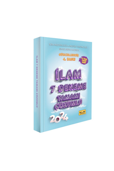 İlam İcra Müdürlüğü ve Yardımcılığı 7 Deneme Tamamı Çözümlü 2024 8. Yargı Paketi Dahil
