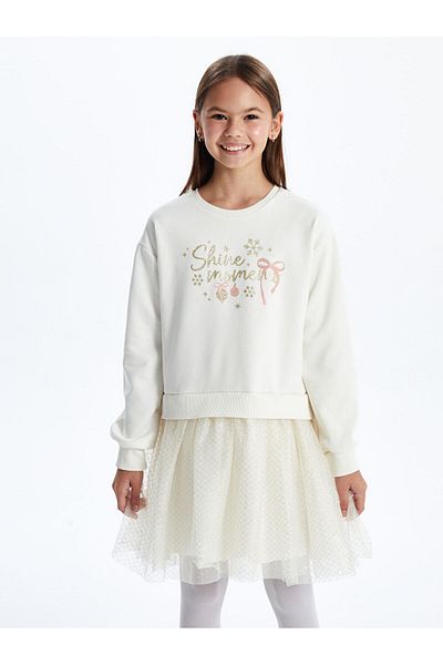 LC Waikiki Lcwk Crew Neck Girls' Dress