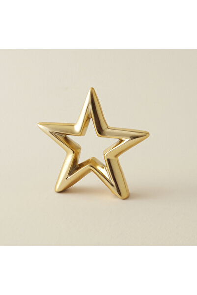 Karaca Home New Year Star Biblo Gold 14 cm