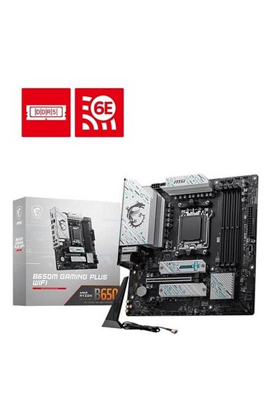 MSI B650m Gamıng Plus Wıfı-6e Ddr5 Hdmı Dp Pcıe 16x V4.0 Am5 Matx