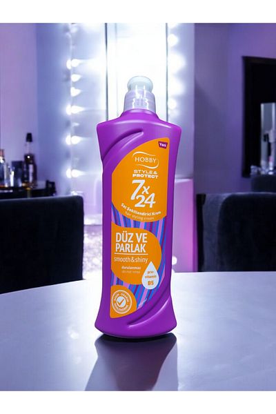 Hobby Style & Protect 7X24 Straight and Shiny Hair Styling Cream 250ml