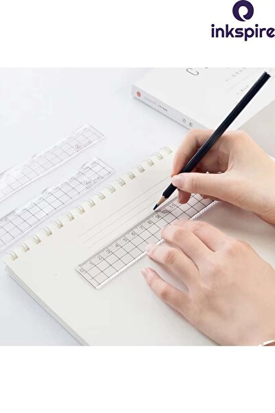 inkspire Lens Ruler 30 cm 1 Piece Plastic Hanger Perforated Ruler Magnifying Glass Quality Ruler