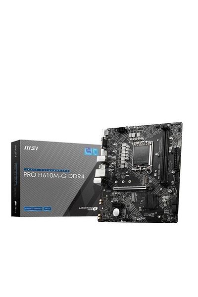 MSI Pro H610M-G Ddr4 M2 Pcie Nvme HDMI 16X V4.0 1700P Matx - Pcie Card 16X