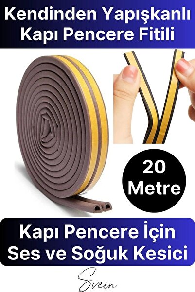 Svein Kapı Pencere Fitili Soğuk İzolasyon Bandı Kendinden Yapışkanlı Güçlü Ka...