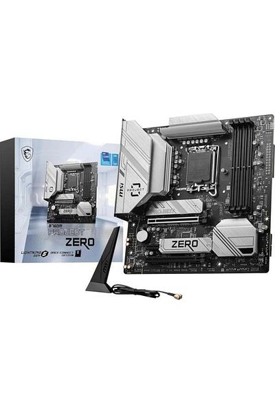 MSI B760M Project Zero Wifi-6E Ddr5 Hdmi-Dp Pcie 4.0 1700P Matx