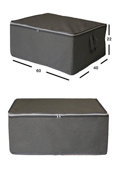 ADARYA HOME 6 Pieces - Underfloor and Sofa Bed Storage 60 X 40 X 22 cm (Anthracite-Plain)