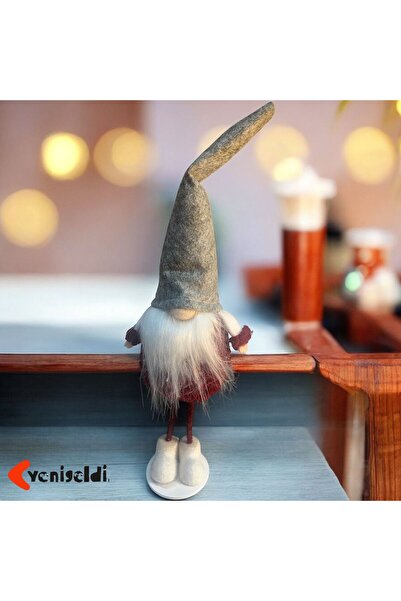Yenigeldi El Yapımı 35 Cm Peluş Cüce Iskandinav Gnome , Ev Dekoru Ve Yılbaşı Süslemeleri T82