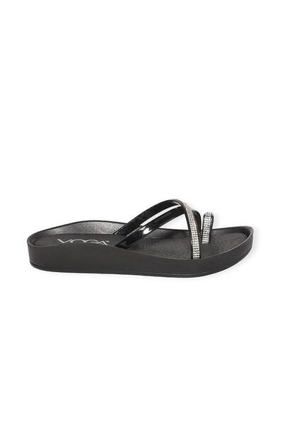 Voga 2500 132 Model Flip Flops Anatomical Pietre Lacitate Neagră