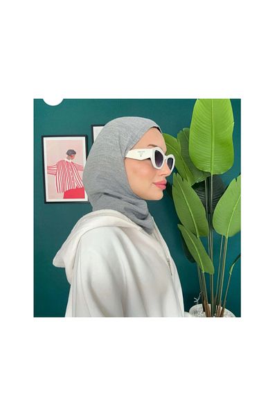 Blotch Gray Color Different Style Plug-In Knitwear Balaklava Modern and Stylish Hijab Beanie