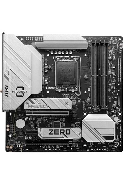 MSI B760M Project Zero Wifi-6E Ddr5 Hdmi-Dp Pcie 4.0 1700P Matx