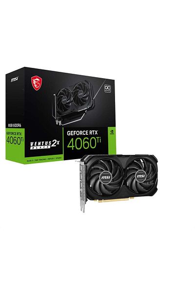 MSI Geforce Rtx 4060 - Ti Ventus 2X Black 8Gb Gddr6 8Gb Gddr6 Dp HDMI 128Bit