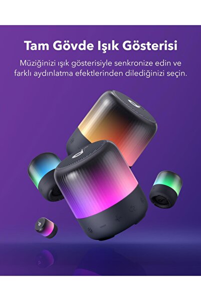 Anker Soundcore Glow Mini Hoparlör Siyah - A3136